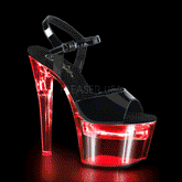 7" Heel FLASHDANCE-709 Black Pat Exotic Dancing Shoes